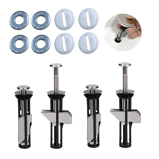MUU Universal Toilet Seat Bolt kit,Screws,Quick Release,Easy to Install- Toilet Seat Replacement Parts Kit,Toilet Cover Maintenance Accessories,Fixing Accessories (Screws-JS4)