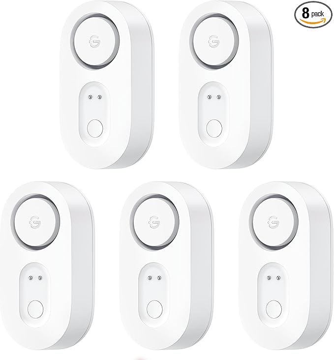 GoveeLife Water Leak Detector 5 Pack with 105dB Adjustable Alarm, Water Alarm with Dual Sets Sensor Probes Leaks and Floods. Suit for Home, Basement, and Kitchen(Cannot Connect to Wi-Fi Directly)