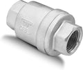 3/8" NPT Stainless Steel Spring Check Valve, WOG1000 NPT Thread unleaded In-Line Vertical Check Valve Non Return One Way Counterflow to Prevent the Medium Backflow for Oil Water Gas Air DN10