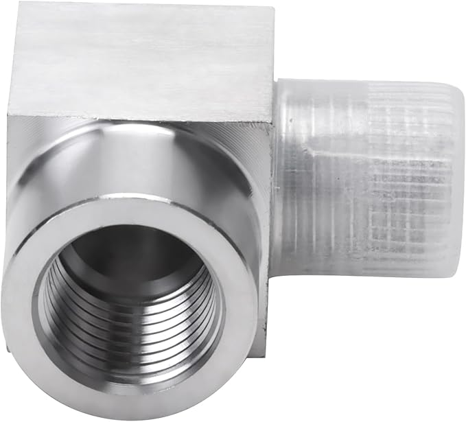 90 Degree Street Elbow - 1/4" NPT Male to 1/4" NPT Female Stainless Steel 304 Heavy Duty Forged Square Barstock Street Elbow Adapter Pipe Fitting (pack of 2)