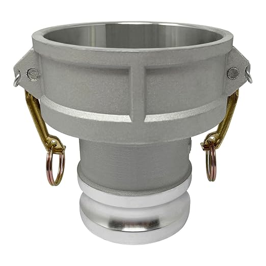 Gloxco Aluminum Type DA Cam and Groove Hose Fitting, Reducer, 4" Female Camlock x 3" Male Camlock (CAM-4030-DA-AL)