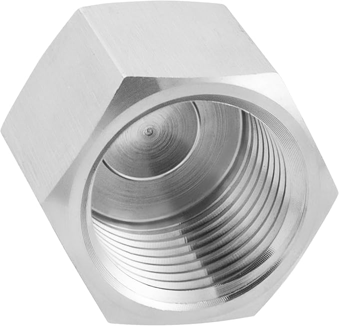 Yoebor 304 Stainless Steel Pipe Fitting Hex Cap Heavy Duty 3/4" NPT Female (Pack of 2)