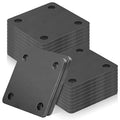 Rocaris 20 Pcs 3 × 3 ×3/16 Inch A36 Steel Plate Hot Rolled, Steel Base with 4 Holes Metal Square for Construction Boards, Structure Support, Weldable Square and Industrial Use