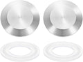 uxcell Stainless Steel Sanitary Fitting Clamp End Cap 1-1/4" (34mm) Solid Tube End Cap with Silicone Gasket for Food Beverage Cosmetics Factory Pipes