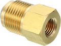 PATIKIL 1/4 Inch(7/16-20UNF) Female Flare x 1/2 Inch(3/4-16UNF) Male Flare Connector, SAE 45 Degree Brass Adapter Pipe Fitting for Air Gas Line Refrigeration HVAC