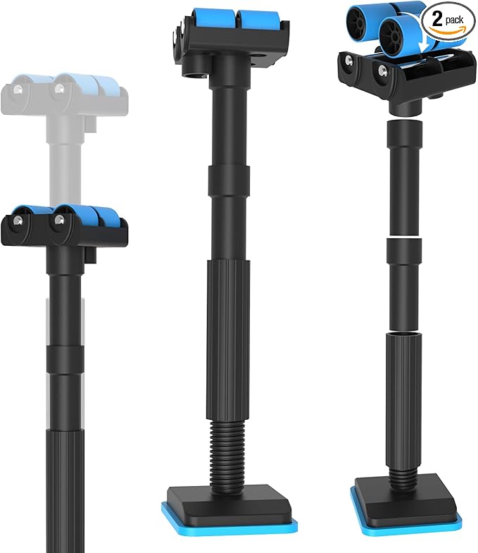 Cabinet Jacks with Horizontal Adjustment, Cabinet Lift Jack 2pk Adjustable Support Pole (7.5-17.3 in, 220 Lb), Third Hand Tool for Bathroom/Mirror Cabinet Installation Practical Furniture Lifter