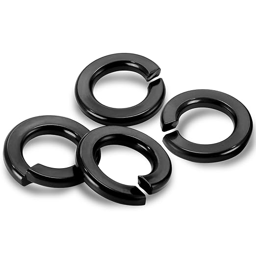 Mellewell 5/16" Lock Washer Spring Lock Washers, 304 Stainless Steel 18-8, Black Finish, Pack of 50