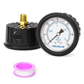 MEANLIN MEASURE 0~30Psi Stainless Steel Liquid Filled Pressure Gauge 1/4" NPT 2.5" FACE DIAL with Rubber Protective Sleeve, Center Back Mount
