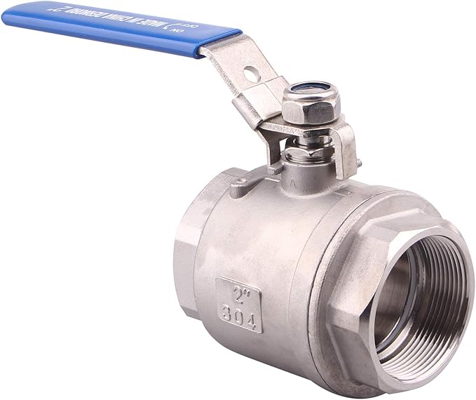 DERNORD Stainless Steel 304 Ball Valve, Full Port Heavy Duty for WOG with Locking Device (2" NPT)