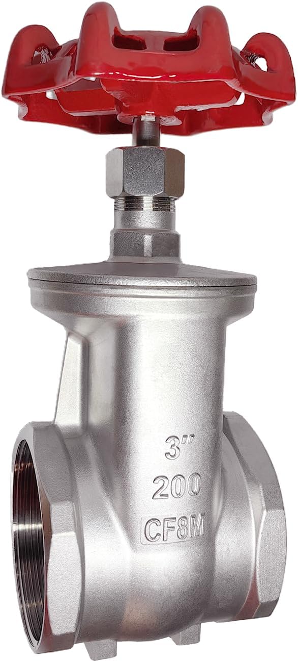 304 Stainless Steel Gate Valve,3" NPT Stainless Steel Female Threaded Rotary globe valve for water flow switches, fuel water vapor, air switches, for sump pumps and air compressors DN80