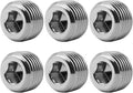 JoyTube 3/8" NPT Pipe Plug Male Thread Stainless Steel Fitting Countersunk Internal Hex Head(Pack of 6)