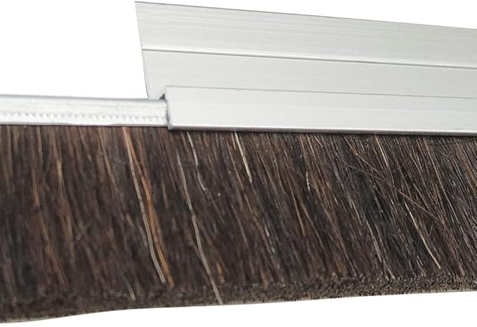 8 Sets Horsehair 2.16 x 39.37 InchesBrush Door Sweep Door Brush Seal Roll Up Door Garage Door Sweeps Suitable for Various Floors Easy Mounting (2.16 in, 8)