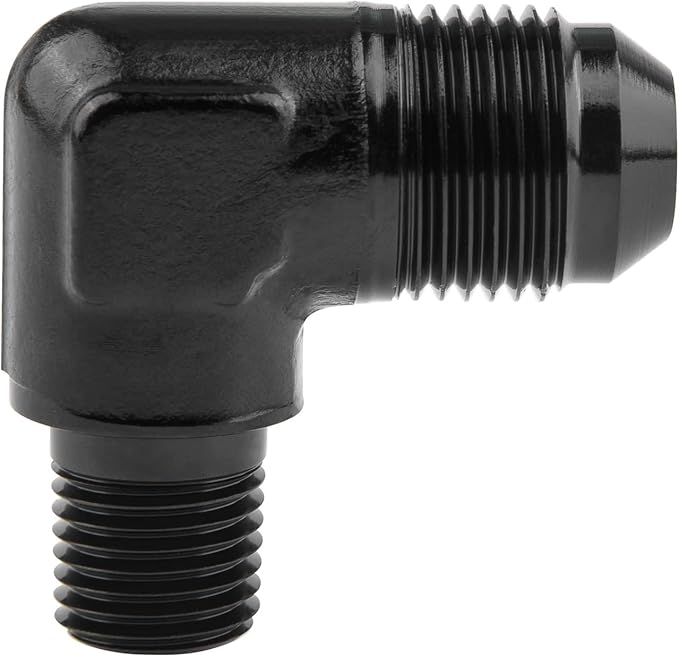 EVIL ENERGY 8AN to 1/4" NPT Male 90 Degree Fitting Adapter Aluminum