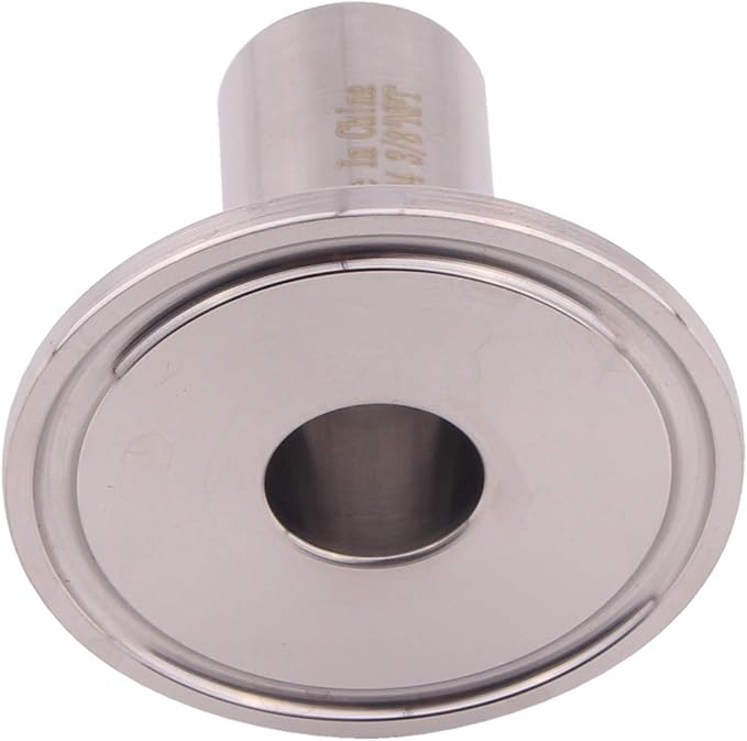 DERNORD Sanitary Female Threaded Pipe Fitting to 1.5 Inch TRI CLAMP OD 50.5mm Ferrule (Pipe Size: 3/8" NPT)