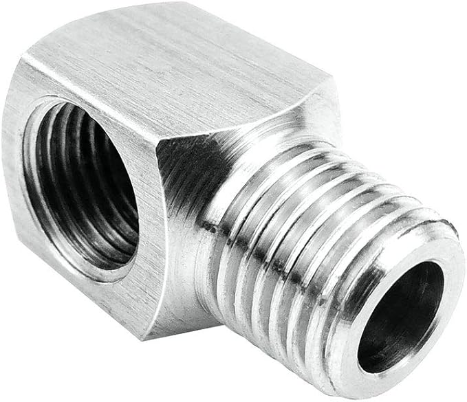 Beduan Stainless Steel Cast Pipe Fittings 90 Degree Barstock Street Elbow 1/4" NPT Male x 1/4" NPT Female Water Fuel Air
