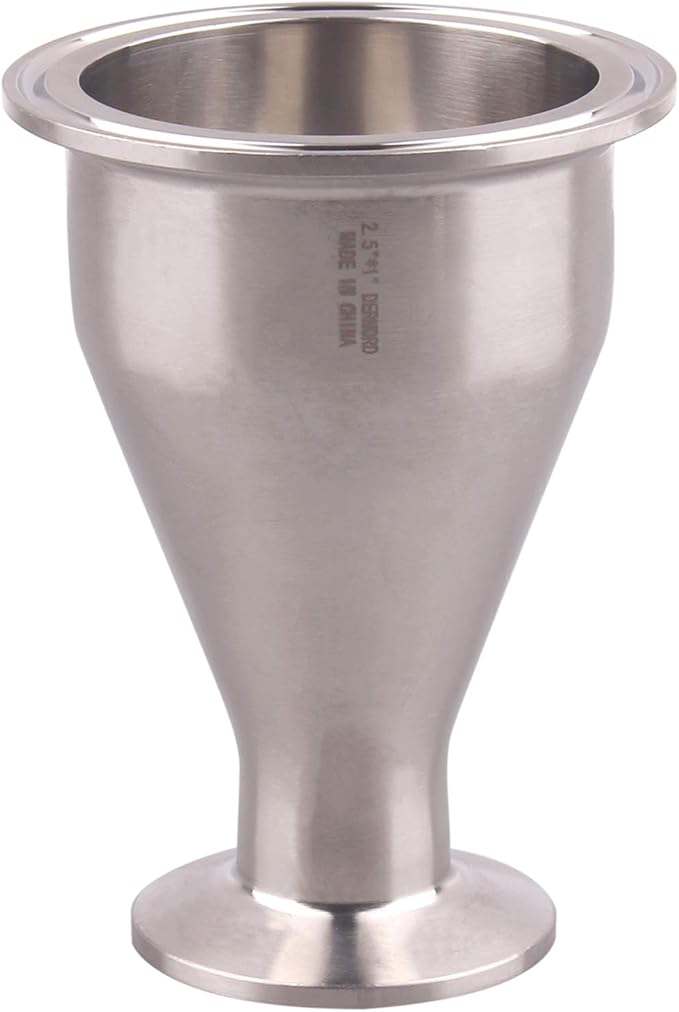 DERNORD Sanitary Fitting Reducer Fitting SUS304 Tri Clamp Ferrule Style 2.5 Tube OD to 1 Tube OD