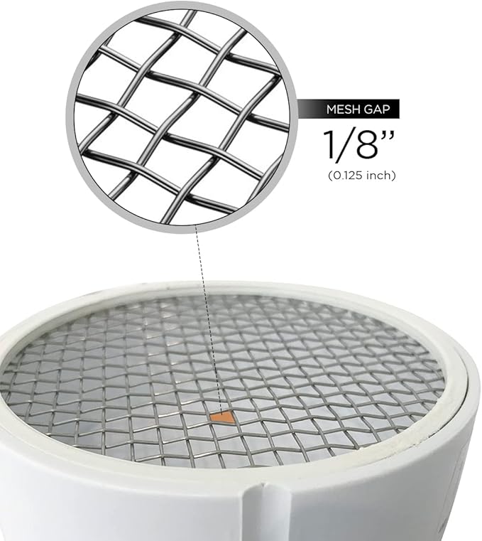 PVC Termination Cap Mesh Screen Vent Cover, Furnace & Roof Stainless Steel Wire Round Exhaust Pipe Cover End 3" Inner & 3.5" Outer Diameter