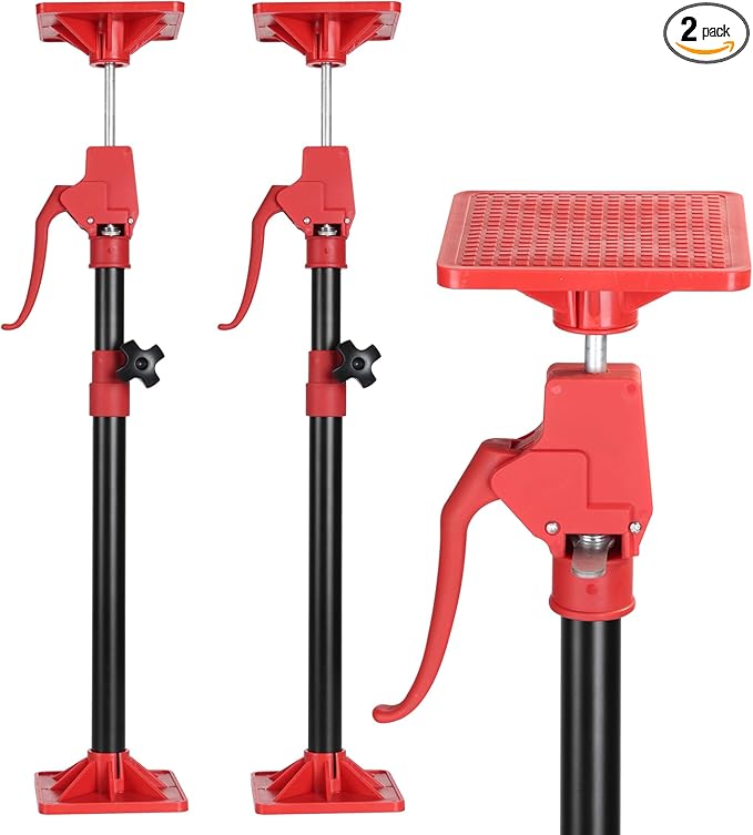 Cabinet Jack Support Pole, 19.7" to 45.3" Third Hand Tools Adjustable Support Pole, 3rd Hand Support System for Upper Cabinet Installation, Each 78 LB Capacity, 2 Pack