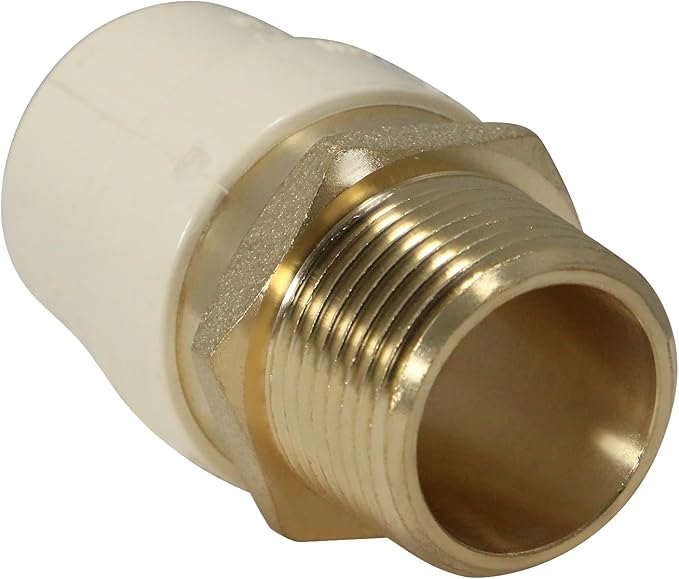 XFITTING CPVC Transition Coupling, 3/4 inch CPVC x 3/4 inch MNPT, Pack of 10