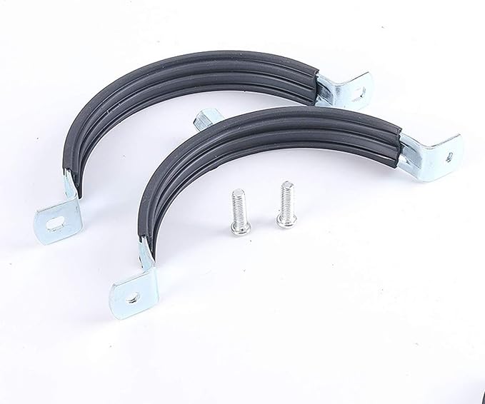 AKIHISA 5PCS Split Ring Pipe Hanger Heavy Duty Adjustable Pipe Bracket Clamp Wall Ceiling Mount Pipe Supports ID 5.5 Inch(140mm)