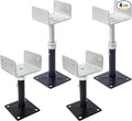 4 Pack U-Shaped Floor Jack for 4x2, 4x4, 4x6 Joists - Adjustable Steel Telepost with U-Head, Mini Screw Jack, Post Jack.6-9 Inch Adjustment Range.