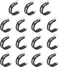 uxcell 1-3/8"(36mm) Cable Clamp, 304 Stainless Steel Rubber Cushioned Insulated R Shape Metal Clamp Tube Holder for Pipe Hose Wire Cord Installation 15Pcs