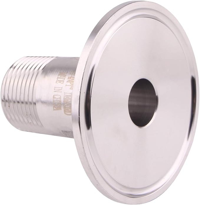 DERNORD 2'' Tri clamp Adapter to 3/4 inch MNPT Thread Ferrule Sanitary Pipe Fitting