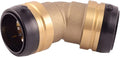 SharkBite 1-1/2 Inch 45 Degree Elbow, Push to Connect Brass Plumbing Fitting, PEX Pipe, Copper, CPVC, PE-RT, HDPE, UXL0541
