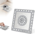 Hibbent Upgraded Shower Drain Hair Catcher, Shower Drain Cover for Bathroom Floor 4" Drain, Anti-Clogging Bathtub Drain Strainer, Stainless Steel Kitchen Sink Drain Strainer with Handle, Grey