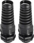 uxcell 2Pcs G1" IP68 Cable Gland Waterproof 18-25mm Adjustable Strain Relief Cord Connector Spiral Nylon Joint Gasket for Cable Wire, Black