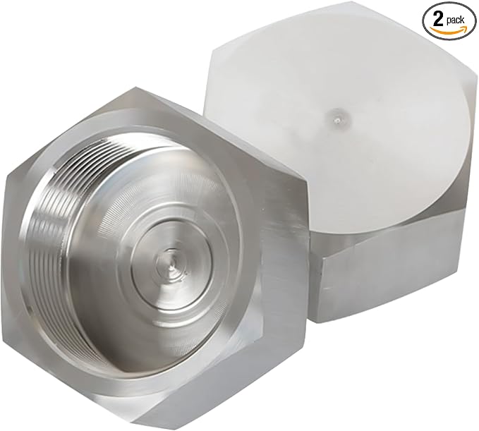 Stainless Steel 304 Hex End Cap 3/8" NPT Female Pipe Fitting 2pcs