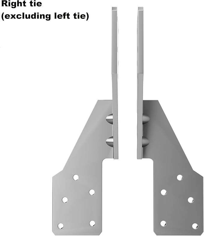 Hurricane Straps H2.5A Right Tie Heavy Duty Galvanized Hurricane Tie 25ct Hurricane Straps Widely Applicable Rafter Ties can Realize Double Reinforcement or Fits for Left-Hander(25pcs)