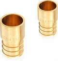 50-Pack HeSun PEX Fittings, 3/4" PEX x 1/2" Female Sweat Adapter (Over Copper Tube), Brass Crimp Fitting for ASTM F1807(PEX1807133-50)
