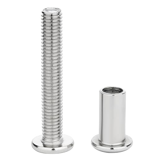 100 PCS Silver M8x50mm Furniture Screws - Ideal for Large Shed Construction Garage Workbench Assembly & Garden Fence Post Brackets