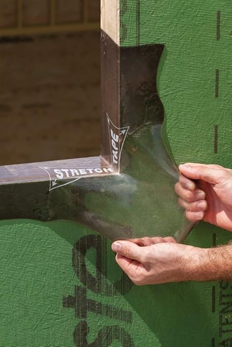 ZIP System Huber Stretch Tape | Self-Adhesive Flexible Flashing for Doors-Windows (6" x 75')