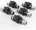 TAILONZ PNEUMATIC 1/4 Inch Tube OD x 3/8 Inch NPT Thread Ball Valve Air Flow Control Valve Push to Connect Fitting BVC-1/4-N3（Pack of 1）