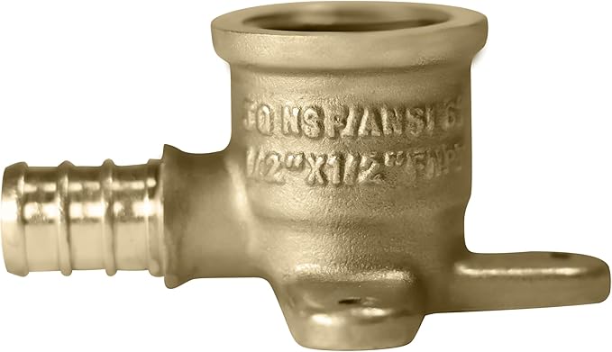 XFITTING 1/2 Inch Pex x 1/2 Inch Female NPT Drop Ear Elbow, 10 Pieces