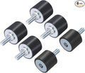 uxcell 6pcs M8x23mm Rubber Isolator Mounts with Studs 30x25mm Male Female Vibration Shock Absorber Zinc Plated Cylindrical Thread Mounts Anti Vibration Isolators with 6pcs M8 Lock Nuts