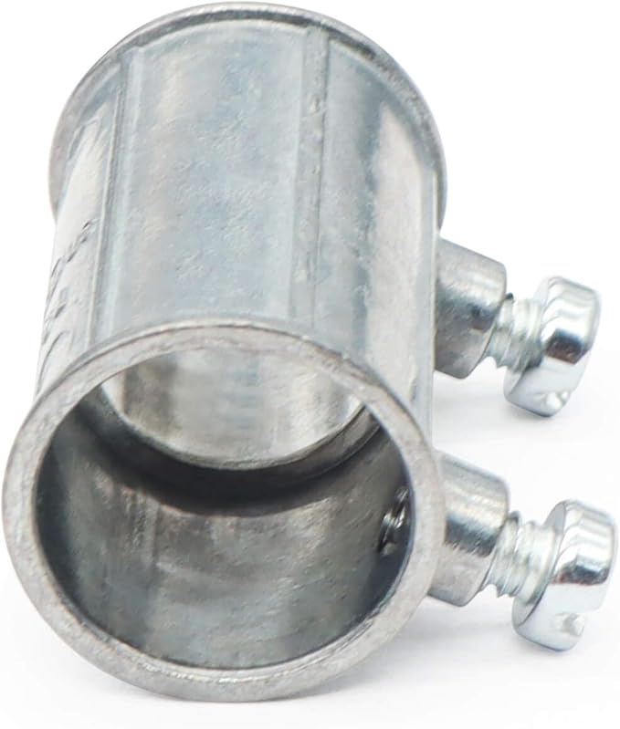 30 Pieces EMT Conduit Set Screw Connectors, 1/2 Inch Zinc Die Cast Electrical Conduits Fitting Coupling