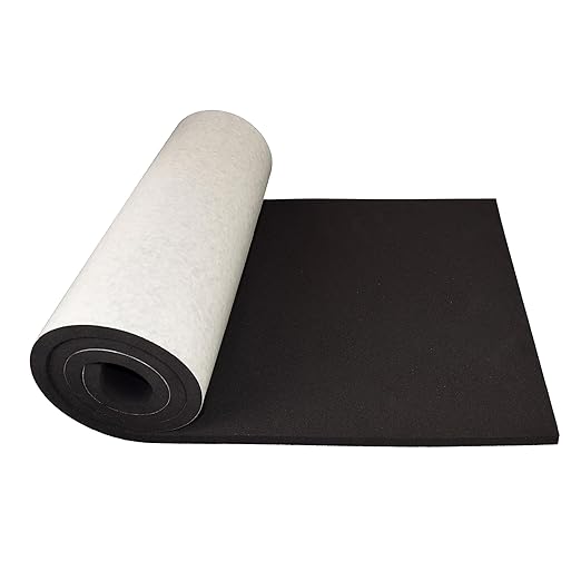 XCEL Marine Foam Roll with Self Adhesive – Black, 60" x 16" x 1/2" Closed Cell Foam Rubber Water Resistant Padding Sheet – Home, Marine, Garage, Automotive, Crafts & Cosplay (Black, 60" x 16" x 1/2")