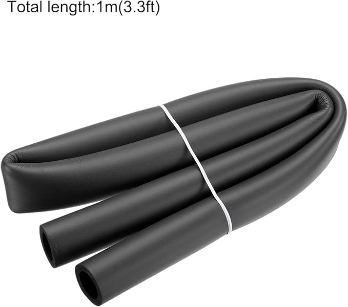 uxcell Foam Tubing for Handle Grip Support, Pipe Insulation Outside Pipe Lagging, 23.5mm ID 33mm(1 5/16") OD 1m Black