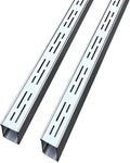 Channel Drains Narrow Pool Deck Drain Grate, 2 pcs 5 FT Long Under Trench Drainage System 304 Stainless Steel U Shaped Kit, Pipe for Outdoor Patio Balconies 118x4x2 in