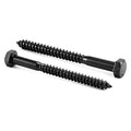 1/4" x 3-1/2" Hex Head Lag Screws Bolts 20Pcs 304 Stainless Steel 18-8, Partial Thread, Hexagon Head Wood Screws Black Oxide by SG TZH