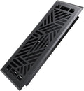 4x12 Inches Heavy Duty Walkable Floor Register Easy Adjust Air Supply Lever Floor Vents - Brooklyn Design - Vent Cover for Home Floor - Matte Black