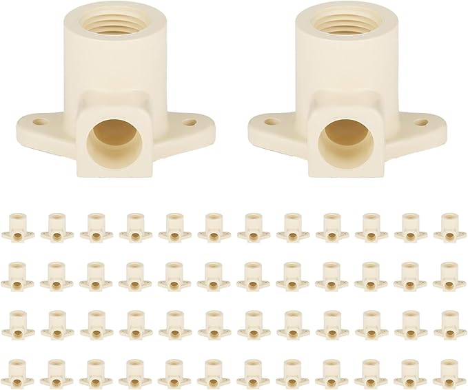 (Pack of 50) EFIELD 1/2"Slip x 1/2"Female Thread CPVC-CTS 90-Degree Wing Elbow (With Drop Ear),(CPVC045-10-50PCS)