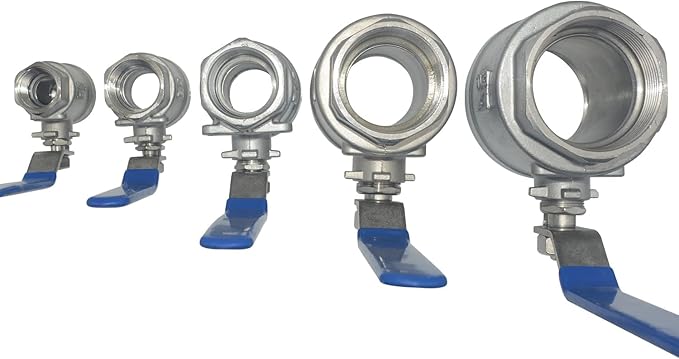 VARMHUS NPT Female 316 Stainless Steel Full Port Ball Valve Vinyl Handle WOG1000 (3/4")