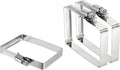 uxcell 3Pcs 304 Stainless Steel Rectangular Hose Clamp, Adjustable 3 x 2 Inch Square Worm Gear Duct Pipe Tube Clamps for Ducting Bracket Cable Tray Bridge Project Systems, Silver