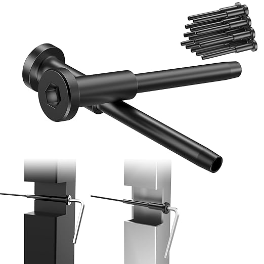BLIKA 20 Pack 1/8" Black Stainless Steel Invisible Receiver and Swage Stud End for Cable Railing, Deck Stair Threaded End Fitting for Wood & Metal Post, Black Cable Railing Hardware