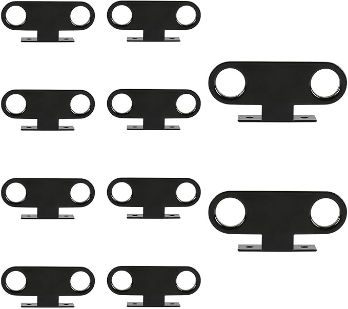 (Pack of 10) EFIELD Metal Made Double Pipe Stay Hanger for 3/8 Inch IP Standard Pipe or 1/2 Inch Copper, CPVC & PEX Pipes - Universal Pipe Support Bracket,(ACC021)