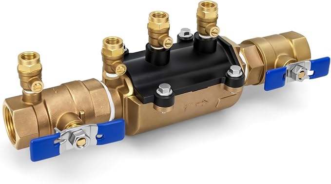 1-350 1" Double Check Backflow Preventer, Prevent Backpressure and Backsiphonage,Complete Double Check Valve Assembly.